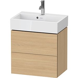 Duravit L-Cube meuble sous-vasque LC621903030 58,4x39,1x54,4cm, 2 tiroirs, mural, chêne naturel