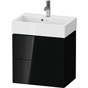 Duravit L-Cube meuble sous-vasque LC621904040 58,4x39,1x54,4cm, 2 tiroirs, mural, noir brillant