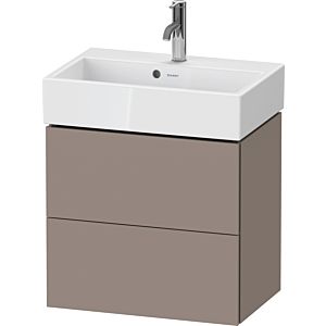Duravit L-Cube meuble sous-vasque LC621904343 58,4x39,1x54,4cm, 2 tiroirs, mural, basalte mat