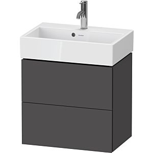 Duravit L-Cube vanity unit LC621904949 58.4x39.1x54.4cm, 2 drawers, wall-mounted, matt graphite