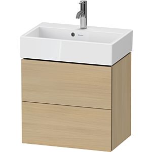 Duravit L-Cube meuble sous-vasque LC621907171 58,4x39,1x54,4cm, 2 tiroirs, mural, chêne méditerranéen