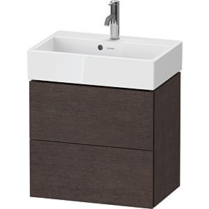 Duravit L-Cube Waschtisch-Unterschrank LC621907272 58,4x39,1x54,4cm, 2 Schubkästen, wandhängend, eiche dunkel gebürstet