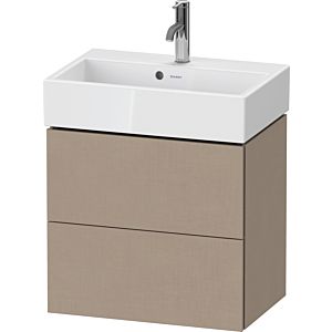 Duravit L-Cube meuble sous-vasque LC621907575 58,4x39,1x54,4cm, 2 tiroirs, mural, lin