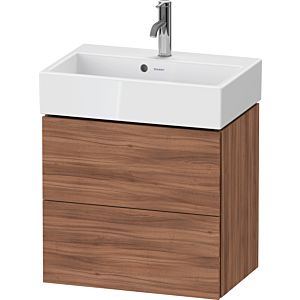 Duravit L-Cube Waschtisch-Unterschrank LC621907979 58,4x39,1x54,4cm, 2 Schubkästen, wandhängend, nussbaum natur