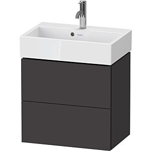 Duravit L-Cube meuble sous-vasque LC621908080 58,4x39,1x54,4cm, 2 tiroirs, mural, graphite super mat