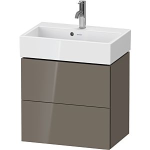 Duravit L-Cube meuble sous-vasque LC621908989 58,4x39,1x54,4cm, 2 tiroirs, mural, gris flanelle brillant
