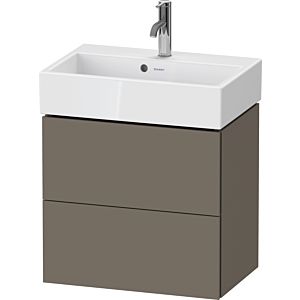 Duravit L-Cube vanity unit LC621909090 58.4x39.1x54.4cm, 2 drawers, wall-mounted, flannel gray satin finish