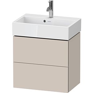 Duravit L-Cube Waschtisch-Unterschrank LC621909191 58,4x39,1x54,4cm, 2 Schubkästen, wandhängend, taupe matt