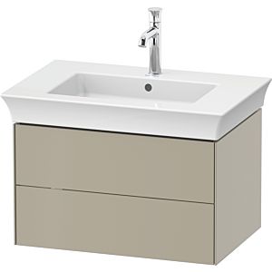 Duravit White Tulip meuble sous-vasque WT434106060 68,4 x 45,8 cm, Taupe Seidenmatt , suspendu, 2 tiroirs