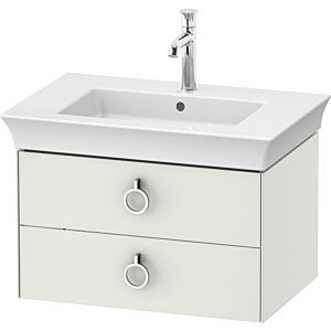 Duravit White Tulip meuble sous-vasque WT435103636 68,4 x 45,8 cm, Weiß Seidenmatt , suspendu, 2 tiroirs avec poignées