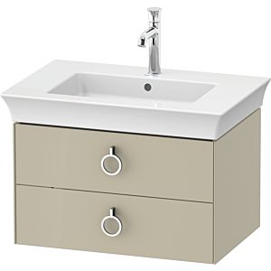 Duravit White Tulip vasque WT43510H3H3 68,4 x 45,8 cm, Taupe brillant, suspendu, 2 tiroirs avec poignée