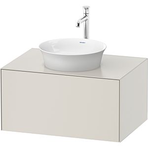 Duravit White Tulip Waschtisch-Unterschrank WT497503939 80 x 55 cm, Nordic Weiß Seidenmatt, wandhängend, 1 Auszug, 1 Konsolenplatte