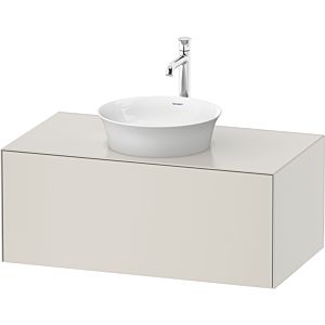 Duravit White Tulip Waschtisch-Unterschrank WT497603939 100 x 55 cm, Nordic Weiß Seidenmatt, wandhängend, 1 Auszug, 1 Konsolenplatte