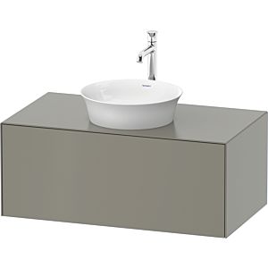 Duravit White Tulip vanity unit WT497609292 100 x 55 cm, Steingrau Seidenmatt , wall- 2000 , match3 pull-out, 2000 console plate