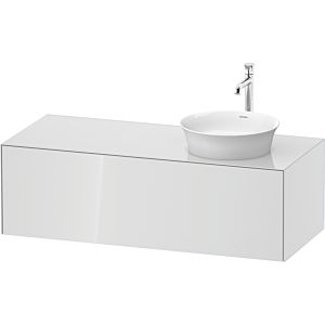 Duravit White Tulip WT4977R8585 130 x 55 cm, Blanc Brillant , suspendu, 2000 coulissant, console 2000 , vasque à droite