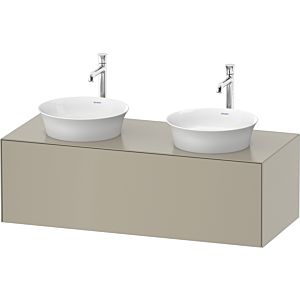 Duravit White Tulip WT4978B6060 130 x 55 cm, Taupe Seidenmatt , 2000 , coulissant 2000 , plaque console match3, vasque des deux côtés