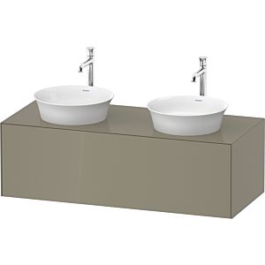 Duravit White Tulip vasque match0 WT4978BH2H2 130 x 55 cm, 2000 pierre brillant, suspendu, coulissant 2000 , plaque console match2, vasque des deux côtés