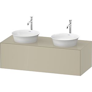 Duravit White Tulip vasque match0 WT4978BH3H3 130 x 55 cm, Taupe brillant, 2000 , coulissant 2000 , plaque console match3, vasque des deux côtés
