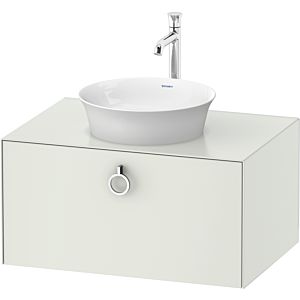 Duravit White Tulip meuble sous-vasque WT498003636 80 x 55 cm, Weiß Seidenmatt , 2000 , match3 coulissant avec poignée, plateau console 2000