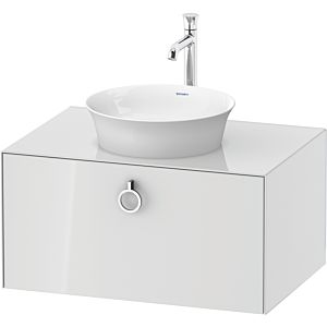 Duravit White Tulip meuble sous-vasque WT498008585 80 x 55 cm, Blanc Brillant , 2000 , match3 coulissant avec poignée, plateau console 2000