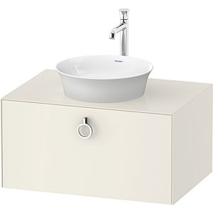 Duravit White Tulip meuble sous-vasque WT49800H4H4 80 x 55 cm, Nordic Blanc Brillant , 2000 , match3 coulissant avec poignée, plateau console 2000