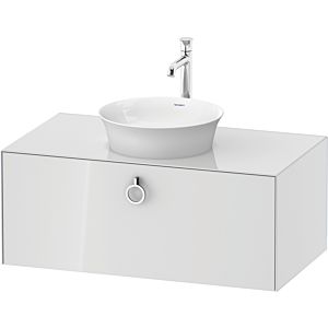 Duravit White Tulip meuble sous-vasque WT498108585 100 x 55 cm, Blanc Brillant , 2000 , match3 coulissant avec poignée, console 2000