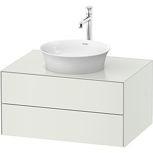 Duravit White Tulip meuble sous-vasque WT498503636 80 x 55 cm, Weiß Seidenmatt , suspendu, 2 tiroirs, plaque console 2000