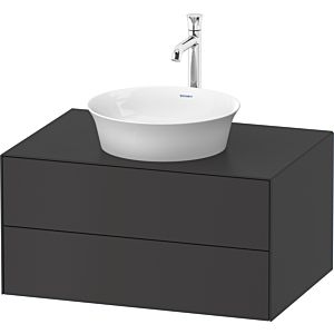 Duravit White Tulip vasque WT498505858 80 x 55 cm, Graphit mat, suspendu, 2 tiroirs, console 2000