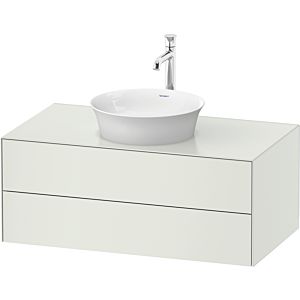 Duravit White Tulip meuble sous-vasque WT498603636 100 x 55 cm, Weiß Seidenmatt , suspendu, 2 tiroirs, plaque console 2000
