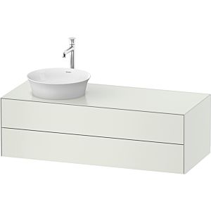 Duravit White Tulip meuble sous-vasque WT4987L3636 130 x 55 cm, Weiß Seidenmatt , suspendu, 2 tiroirs, 2000 , vasque à gauche