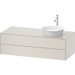 Duravit White Tulip WT4987R3939 130 x 55 cm, Nordic Weiß Seidenmatt , wall-mounted, 801 drawers, 2000 console panel, basin on the right