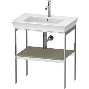 Duravit White Tulip washbasin console WT45400H2H2 68.4 x 45 cm, stone gray high gloss, floor-standing, metal