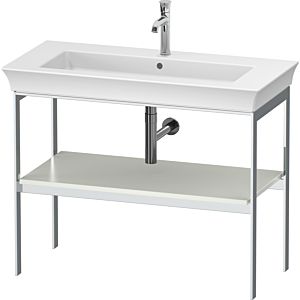 Duravit White Tulip console pour lavabo WT454103636 98,4 x 45 cm, Weiß Seidenmatt , sur pied, métal