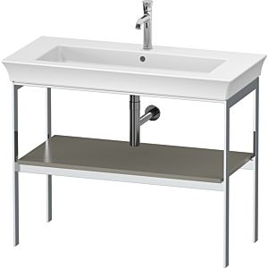 Duravit White Tulip washbasin console WT454109292 98.4 x 45 cm, Steingrau Seidenmatt , floor-standing, metal