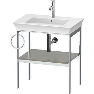 Duravit White Tulip washbasin console WT4543L9292 68.4 x 45 cm, Steingrau Seidenmatt , floor-standing, metal, 2000 towel rail on the left