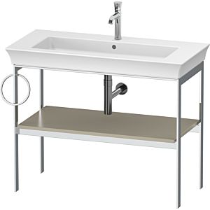 Duravit White Tulip console de lavabo WT4544L6060 98,4 x 45 cm, Taupe Seidenmatt , sur pied, métal, 2000 porte-serviettes gauche