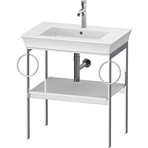Duravit White Tulip console de lavabo WT4546B8585 68,4 x 45 cm, Blanc Brillant , sur pied, métal, 2 porte-serviettes