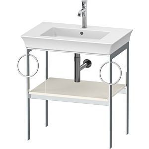 Duravit White Tulip washbasin console WT4546BH4H4 68.4 x 45 cm, Nordic White High Gloss , floor-standing, metal, 2 towel rails