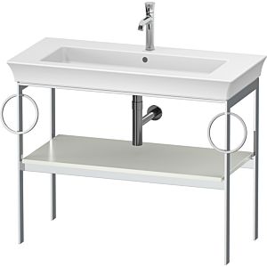 Duravit White Tulip -lavabo WT4547B3636 98,4 x 45 cm Weiß Seidenmatt métal à poser au sol 801 porte-serviettes