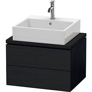 Duravit L-Cube Waschtisch-Unterschrank LC580501616 62 x 47,7 cm, Eiche schwarz, für Konsole, 2 Schubkästen