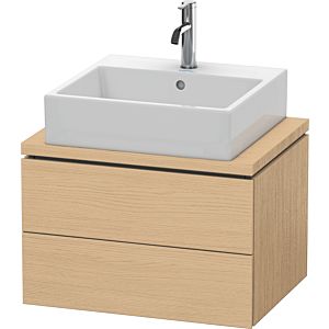 Duravit L-Cube Waschtisch-Unterschrank LC580503030 62 x 47,7 cm, Eiche natur, für Konsole, 2 Schubkästen