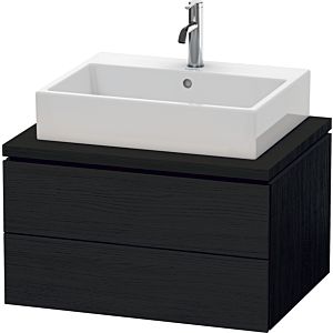 Duravit L-Cube meuble sous-vasque LC581601616 72 x 54,7 cm, Eiche schwarz , pour console, 2 tiroirs