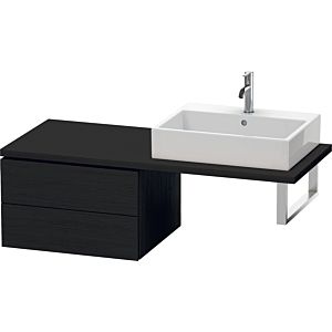 Duravit L-Cube meuble bas LC583801616 62 x 54,7 cm, Eiche schwarz , pour console, 2 tiroirs