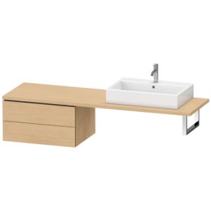 Duravit L-Cube meuble bas LC585903030 72 x 54,7 cm, Eiche natur , pour console, 2 tiroirs