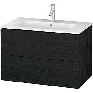 Duravit L-Cube meuble sous-vasque LC624101616 82 x 48, 2000 cm, Eiche schwarz , 2 tiroirs, suspendu