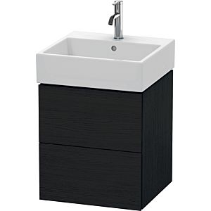 Duravit L-Cube meuble sous-vasque LC627401616 48,4 x 45,9 cm, Eiche schwarz , 2 tiroirs, suspendu