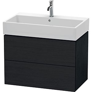 Duravit L-Cube Waschtisch-Unterschrank LC627701616 78,4x 45,9 cm, Eiche schwarz, 2 Schubkästen, wandhängend