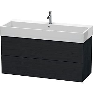 Duravit L-Cube vanity unit LC627901616 118.4x 45.9 cm, Eiche schwarz , 2 drawers, wall-hung