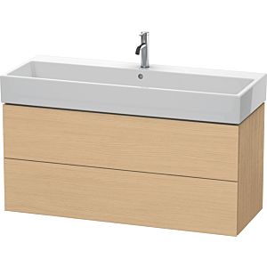 Duravit L-Cube Waschtisch-Unterschrank LC627903030 118,4x 45,9 cm, Eiche natur, 2 Schubkästen, wandhängend