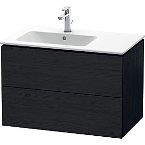Duravit L-Cube meuble sous-vasque LC629101616 82x48,1x55cm, 2 tiroirs, lavabo à gauche, chêne noir